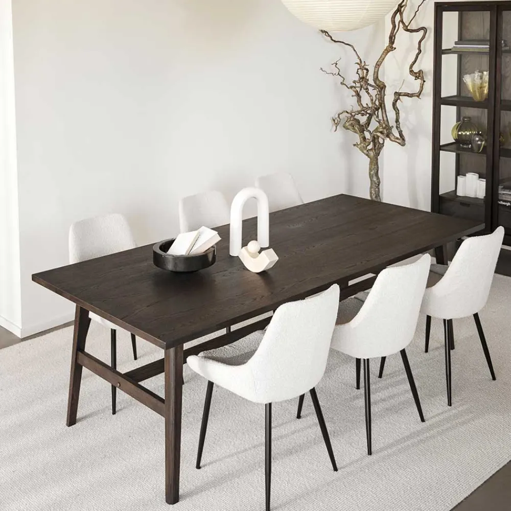 Wohnen Küchen-Essgruppen|Esszimmer Komplett*Esstisch & Schalenstühle im Set - Frantasticas (siebenteilig)