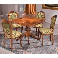 Wohnen Braune Möbel|Küchen-Essgruppen*Esstisch & Stühle im Barockstil - Vennezo (fünfteilig)