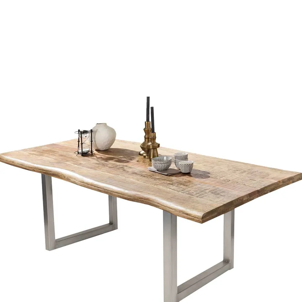 Wohnen Esstisch aus Mango Holz mit Baumkante - Matic