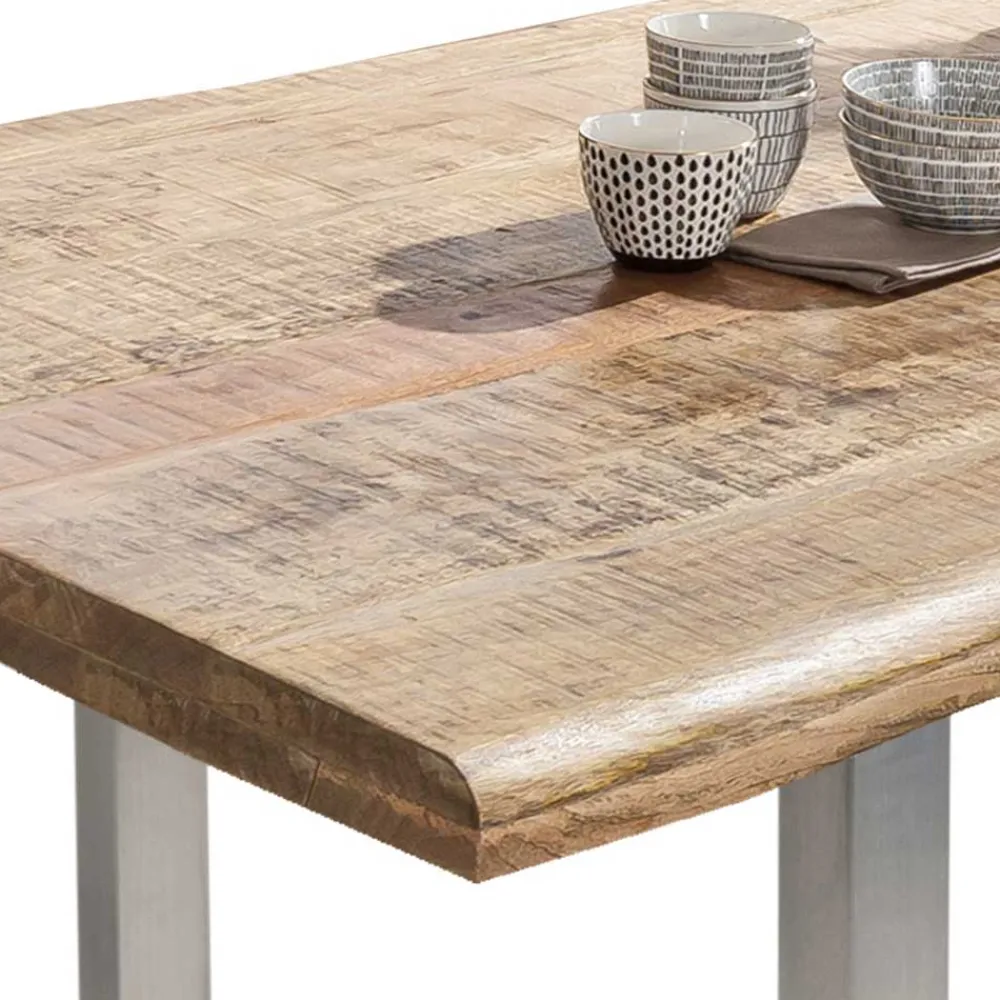 Wohnen Esstisch aus Mango Holz mit Baumkante - Matic