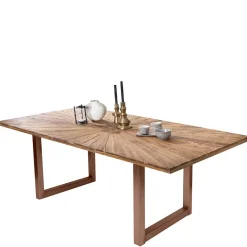 Wohnen Esstisch aus massivem Recyclingholz Teak - Detroit