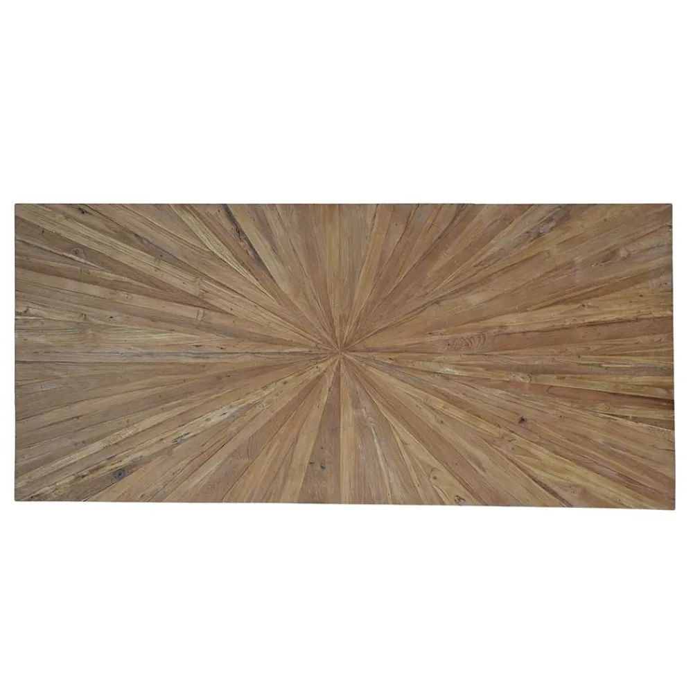 Wohnen Esstisch aus massivem Recyclingholz Teak - Detroit