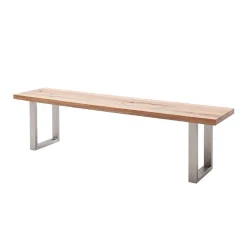 Wohnen Esstisch Bank aus Wildeiche & Edelstahl - Ovarion
