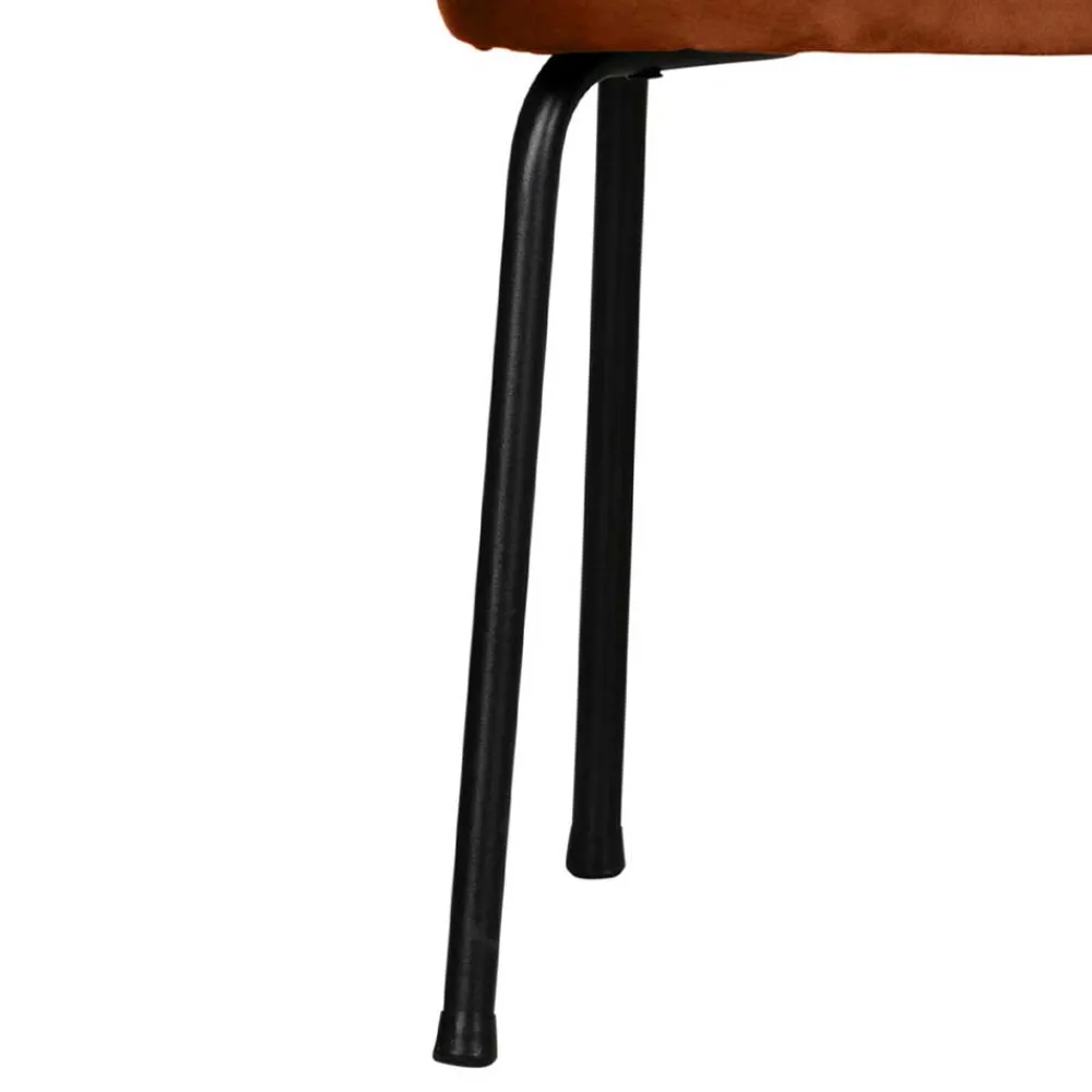 Wohnen Esstisch Bank in Rost Braun Samt - Feliz