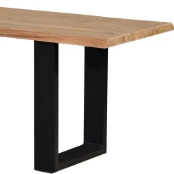 Wohnen Loft Möbel|Industrial Möbel*Esstisch Bank mit natürlicher Baumkante - Calivia