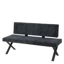 Wohnen Küchenbänke|Esszimmerbänke*Esstisch Bank mit Rückenlehne in Anthrazit - Cramania