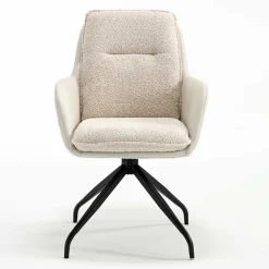 Wohnen Esstisch Drehsessel in Creme - Tripple (2er Set)