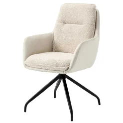 Wohnen Esstisch Drehsessel in Creme - Tripple (2er Set)