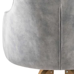 Wohnen Esstisch Drehstuhl in Grau & Eichefarben - Puebla (2er Set)