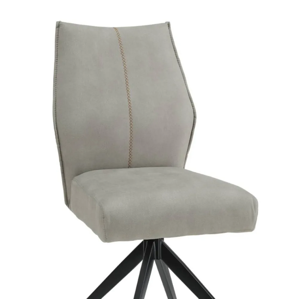 Wohnen Esstisch Drehstuhl in Hellgrau - Fiafanda (2er Set)