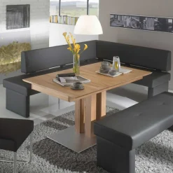 Wohnen Graue Möbel|Küchenbänke*Esstisch Eckbank Tudan in Grau