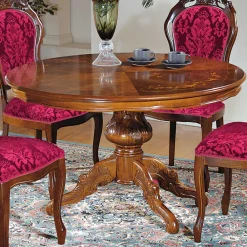 Wohnen Küchen-Essgruppen|Essgruppen*Esstisch Gruppe im Barock Stil - Vennezo (fünfteilig)