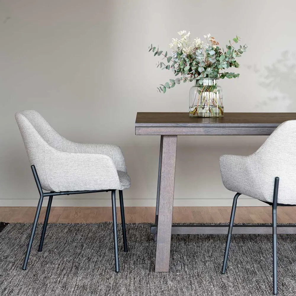 Wohnen Esstisch Gruppe in Eiche dunkel - Vedraza (siebenteilig)