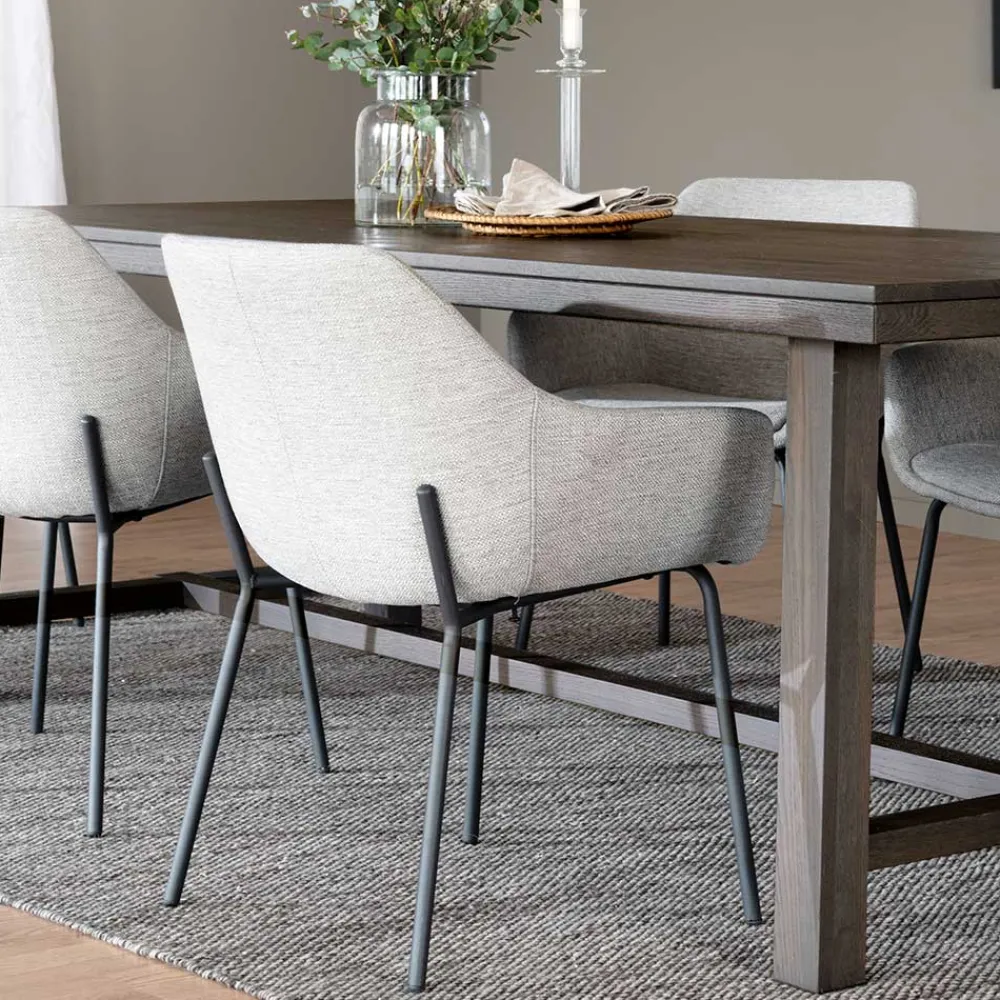 Wohnen Esstisch Gruppe in Eiche dunkel - Vedraza (siebenteilig)