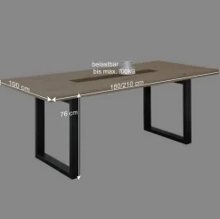 Wohnen Esstisch Gruppe mit Drehstühlen - Niam (siebenteilig)