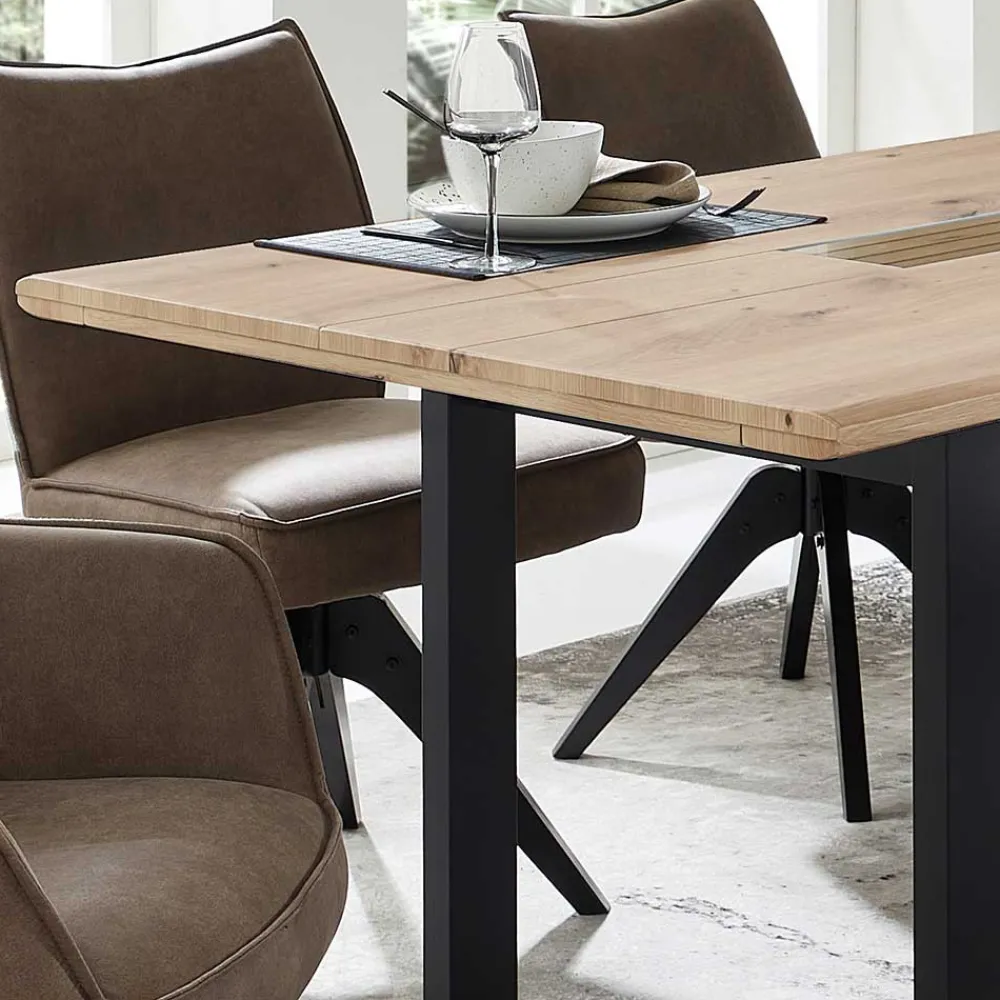 Wohnen Esstisch Gruppe mit Drehstühlen - Niam (siebenteilig)