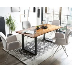 Wohnen Sitzgruppe|Küchen-Essgruppen*Esstisch Kombination modern - Ambruzian (fünfteilig)