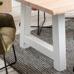 Wohnen Esstisch mit Baumkante Eiche gekälkt - Ugolina