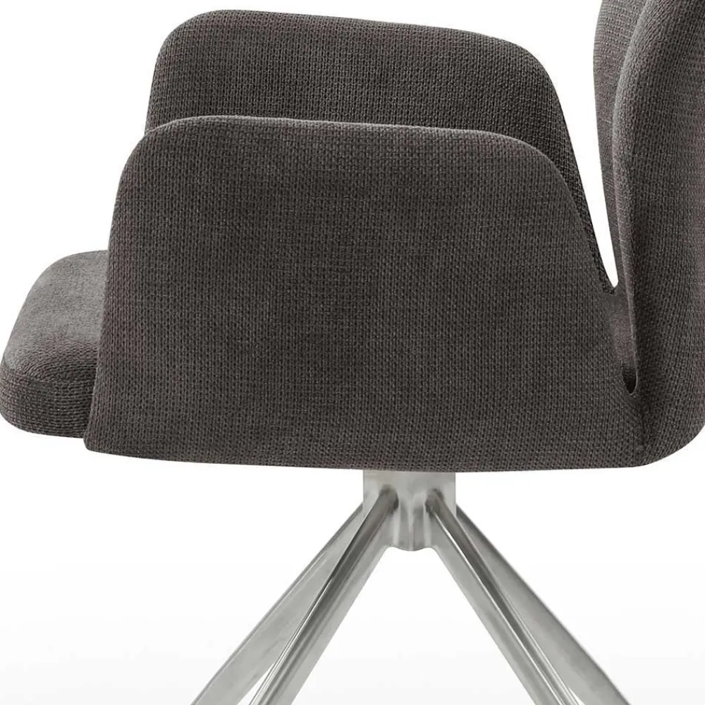 Wohnen Esstisch mit Drehstühlen Set - Valbera (fünfteilig)