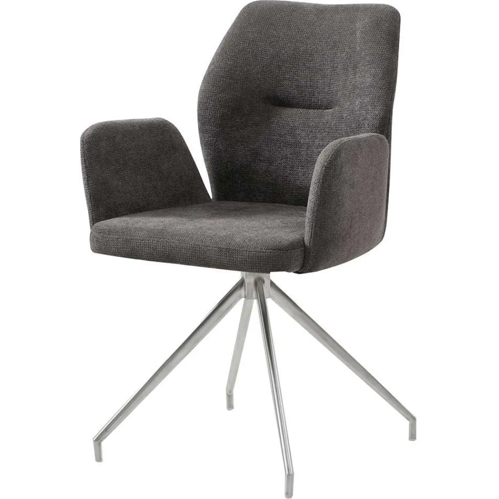 Wohnen Esstisch mit Drehstühlen Set - Valbera (fünfteilig)