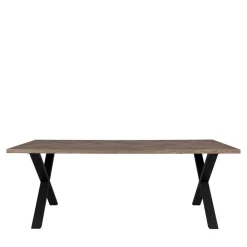 Wohnen Schwarze Möbel|Loft Möbel*Esstisch mit Eiche Furnier in Rauchfarben - Leya