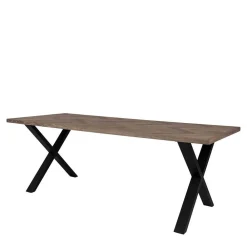 Wohnen Schwarze Möbel|Loft Möbel*Esstisch mit Eiche Furnier in Rauchfarben - Leya