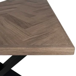 Wohnen Schwarze Möbel|Loft Möbel*Esstisch mit Eiche Furnier in Rauchfarben - Leya