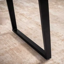 Wohnen Schwarze Möbel|Naturholzmöbel*Esstisch mit schrägen U-Beinen - Alice