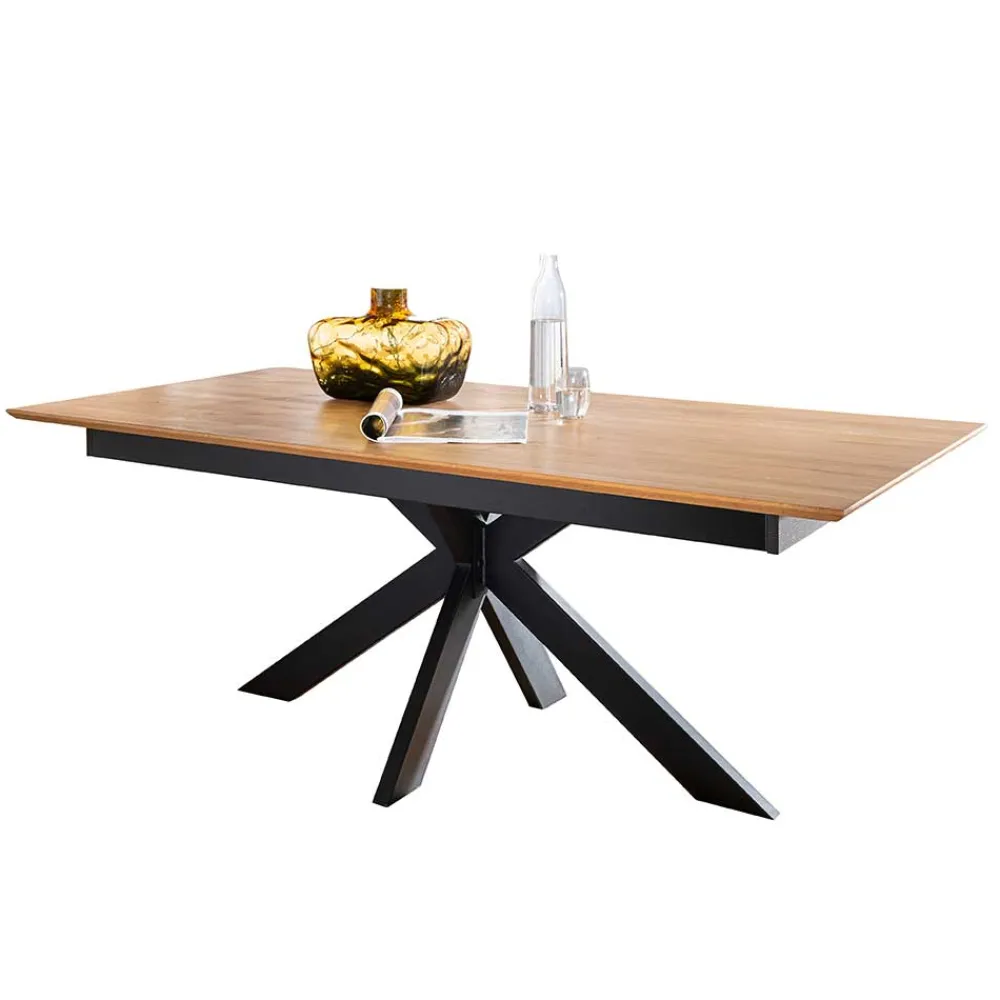 Wohnen Esstisch mit Schweizer Kante & Spider Gestell - Karoline