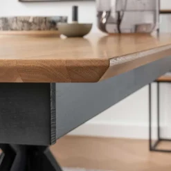 Wohnen Esstisch mit Schweizer Kante & Spider Gestell - Karoline