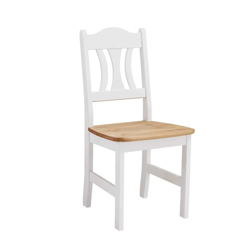 Wohnen Küchen-Essgruppen|Esszimmer Komplett*Esstisch mit Stühlen Vipe in Weiß (fünfteilig)