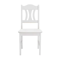 Wohnen Esstisch mit Stühlen Vironegras in Weiß (fünfteilig)