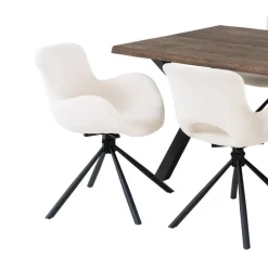 Wohnen Küchen-Essgruppen|Essgruppen*Esstisch mit Tischsesseln drehbar als Set - Ceolata (siebenteilig)