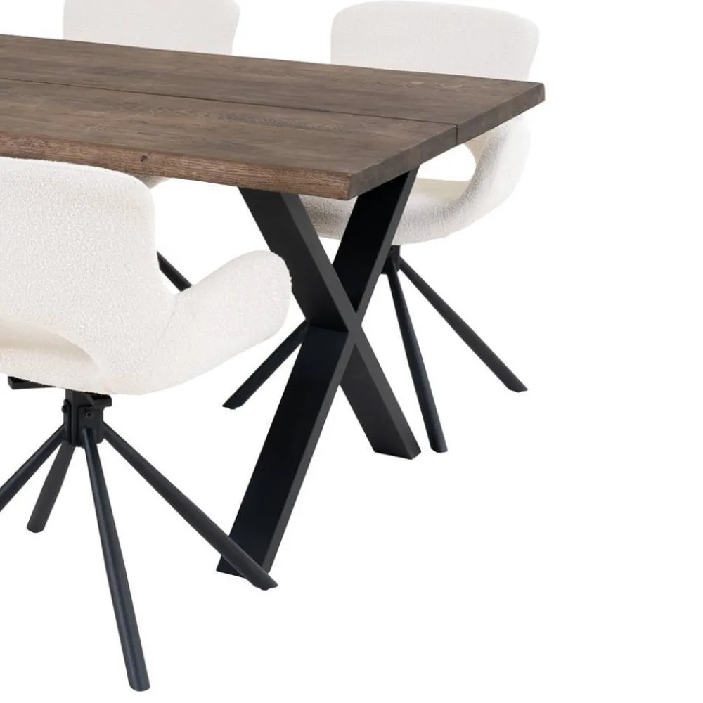 Wohnen Küchen-Essgruppen|Essgruppen*Esstisch mit Tischsesseln drehbar als Set - Ceolata (siebenteilig)