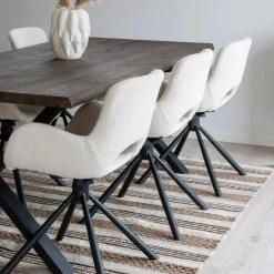 Wohnen Küchen-Essgruppen|Essgruppen*Esstisch mit Tischsesseln drehbar als Set - Ceolata (siebenteilig)