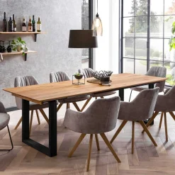 Wohnen Esstisch mit Verlängerung aus Massivholz - Manca