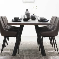 Wohnen Designermöbel*Esstisch Namac in Rauchfarben Schwarz