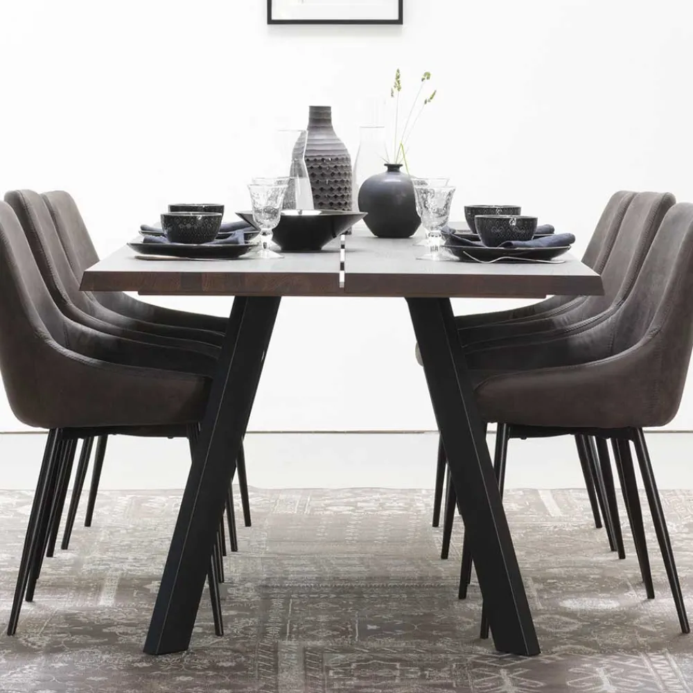 Wohnen Designermöbel*Esstisch Namac in Rauchfarben Schwarz