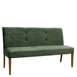 Wohnen Küchenbänke*Esstisch Polsterbank mit Lehne in Graugrün - Boxton