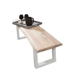 Wohnen Esszimmerbänke|Sitzbank*Esstisch Sitzbank mit Baumkante - Tilveta