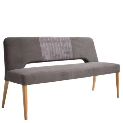 Wohnen Sitzbank|Küchenbänke*Esstisch Sofa Bank in Dunkelgrau Stoff Velours - Merka