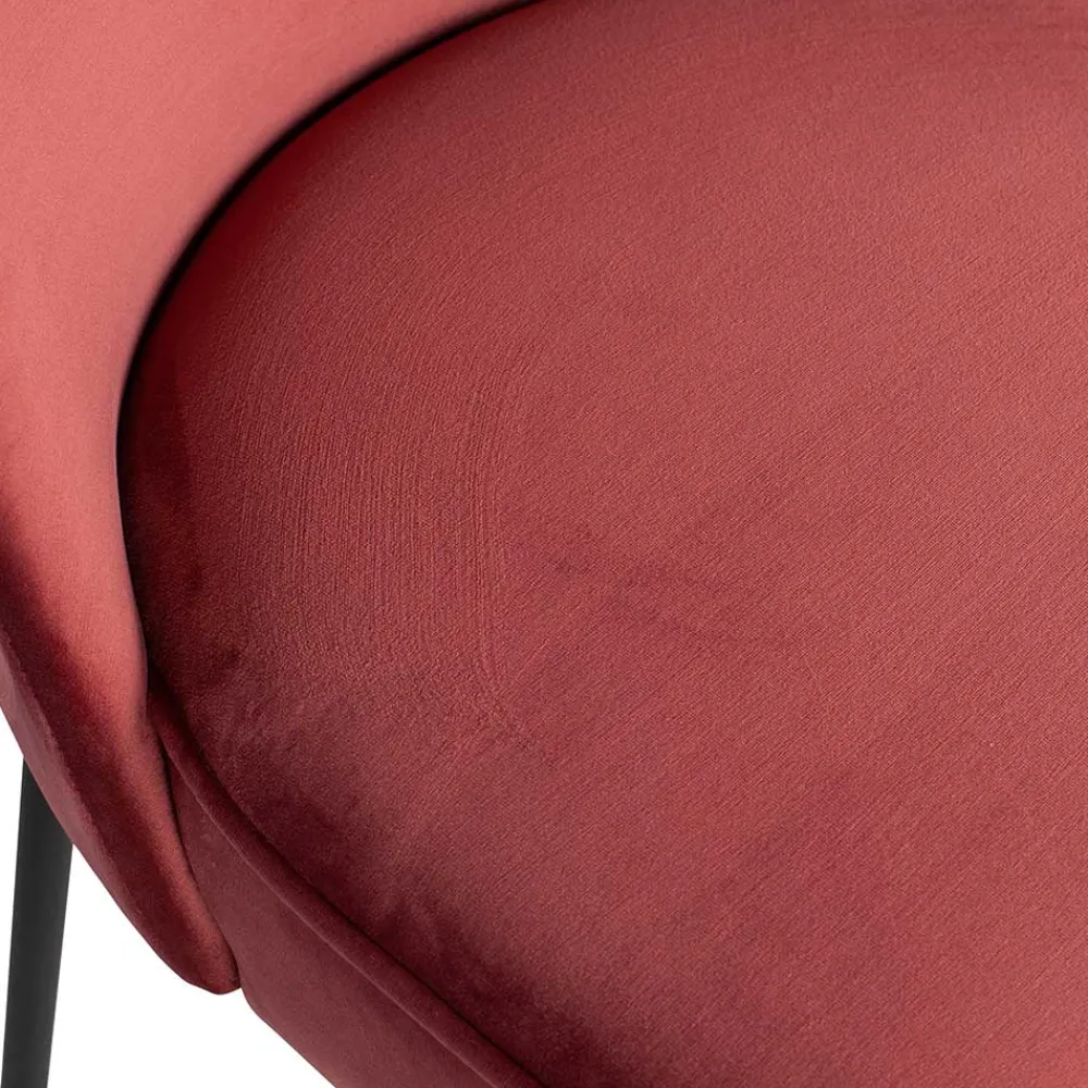 Wohnen Esstisch Stühle in Kastanienfarben Samt - Spicla (2er Set)