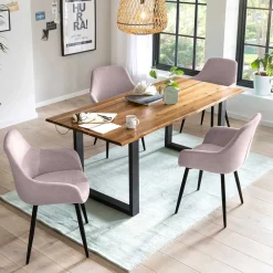 Wohnen Küchen-Essgruppen|Essgruppen*Esstisch und Stuhl Kombi modern - Icy (fünfteilig)