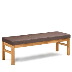 Wohnen Esstischbank mit Stoffpolster in Braun - Virds