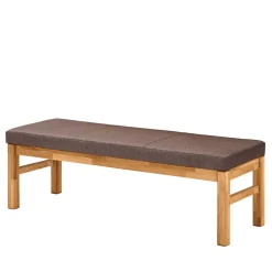 Wohnen Esstischbank mit Stoffpolster in Braun - Virds