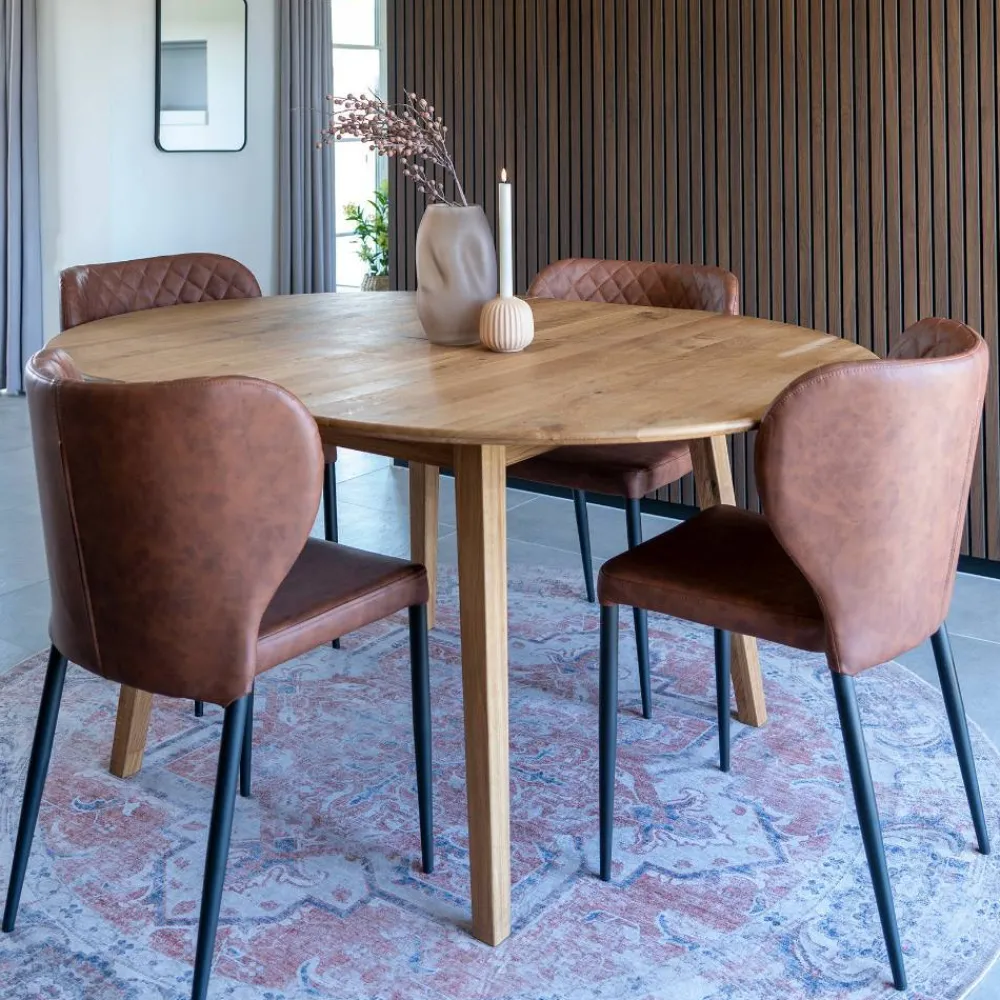 Wohnen Esstischgruppe im Skandi Design - Fjord (fünfteilig)