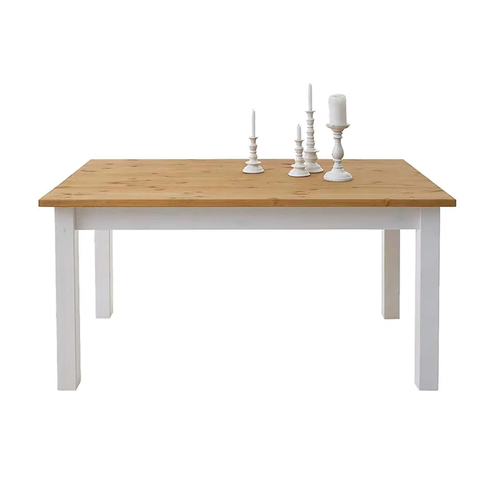 Wohnen Esstischgruppe Molzau in Weiß (vierteilig)