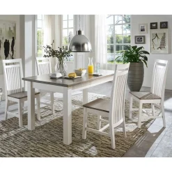 Wohnen Esstischgruppe Ovidos im Landhausstil (fünfteilig)