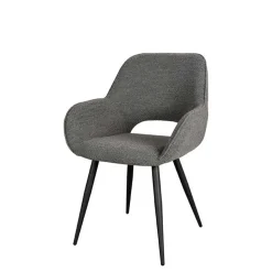 Wohnen Wohnzimmerstühle*Esstisch-Sessel in Grau Boucle - Regison (2er Set)