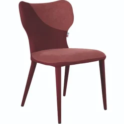 Wohnen Designermöbel*Esstisch-Stühle in Dunkelrot Bordeaux - Eleonora (2er Set)